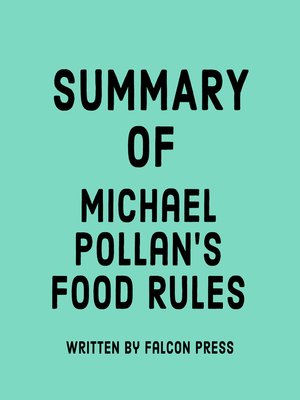 cover image of Summary of Michael Pollan's Food Rules